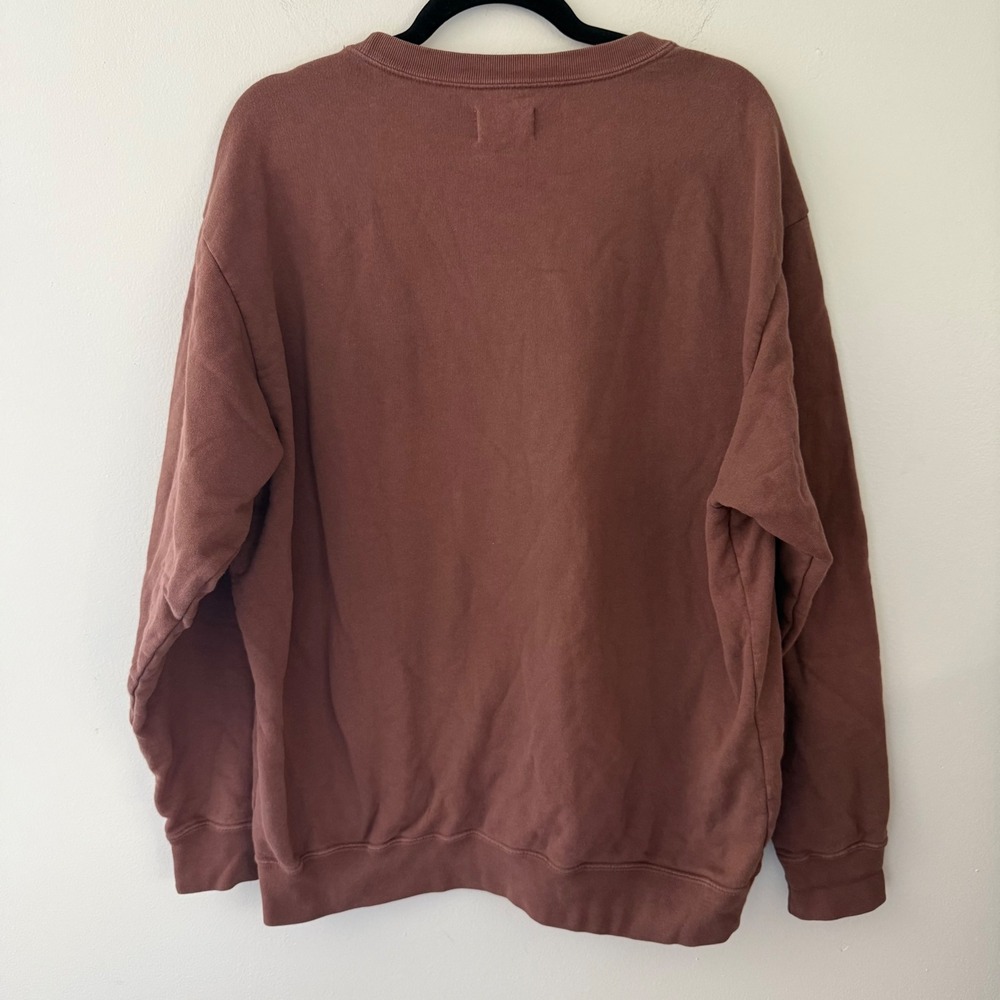 TKEES Terracotta‎ Mauve 100% Cotton French Terry Oversized Sweatshirt Size 3 L - Picture 9 of 9